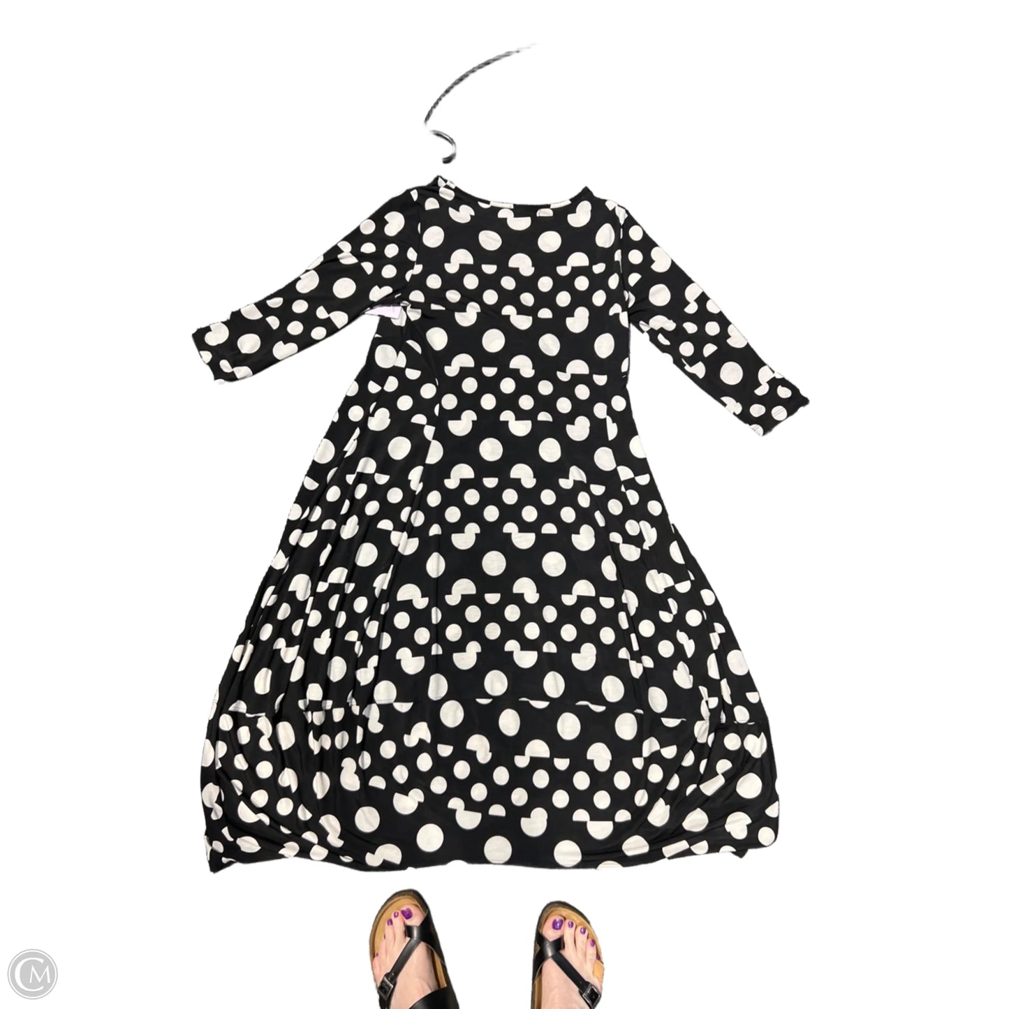 Dress Casual Midi By Comfy In Black, Size: M