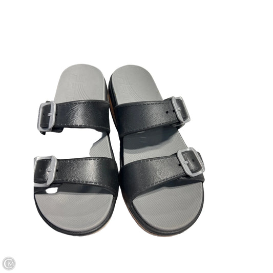 Sandals Heels Platform By Dansko In Black, Size: 9