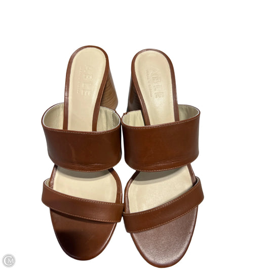 Sandals Heels Block By Cmc In Brown, Size: 9.5