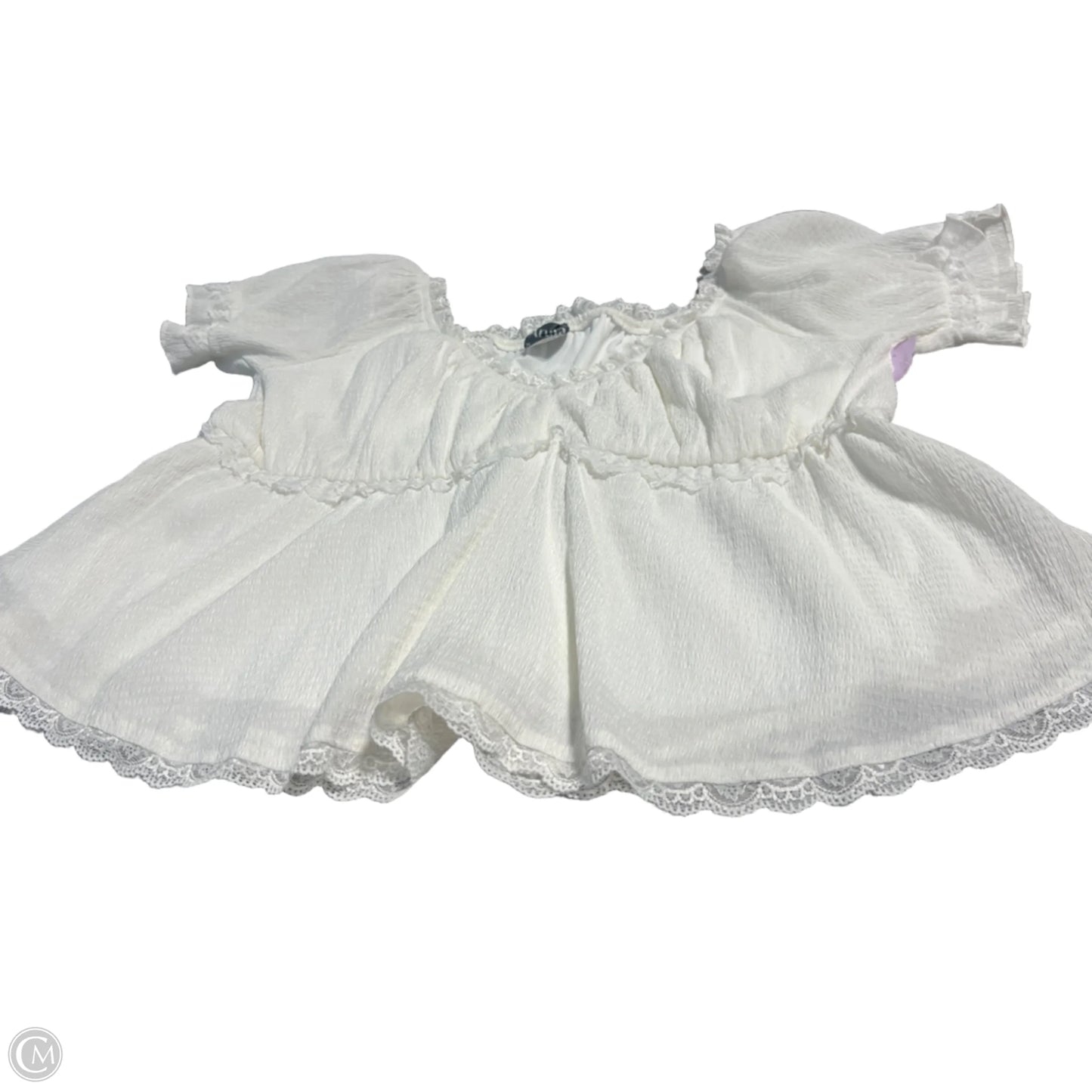 Top Short Sleeve By Cmc In White, Size: 2x