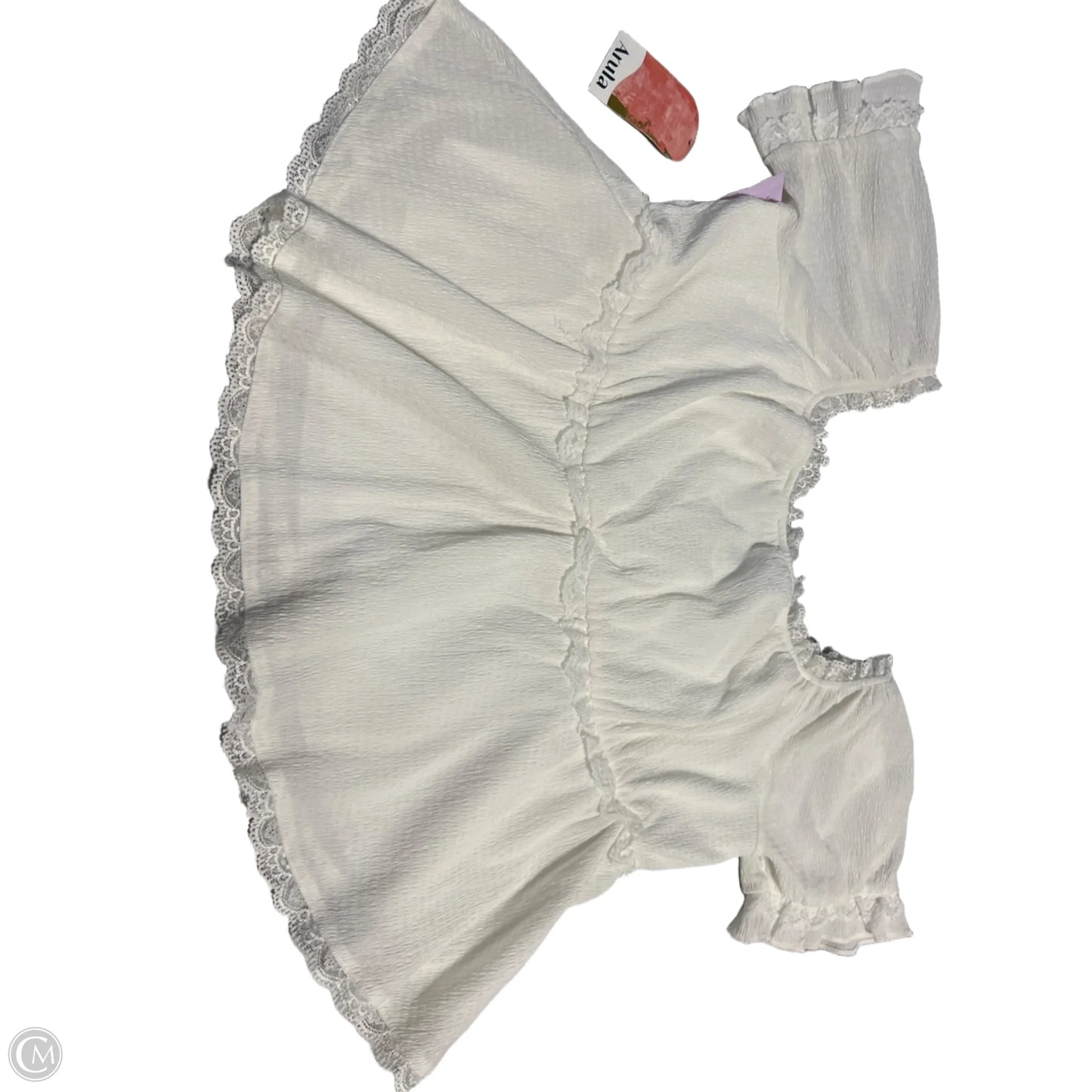 Top Short Sleeve By Cmc In White, Size: 2x