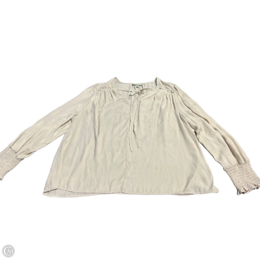 Blouse Long Sleeve By Cmc In Cream, Size: 1x