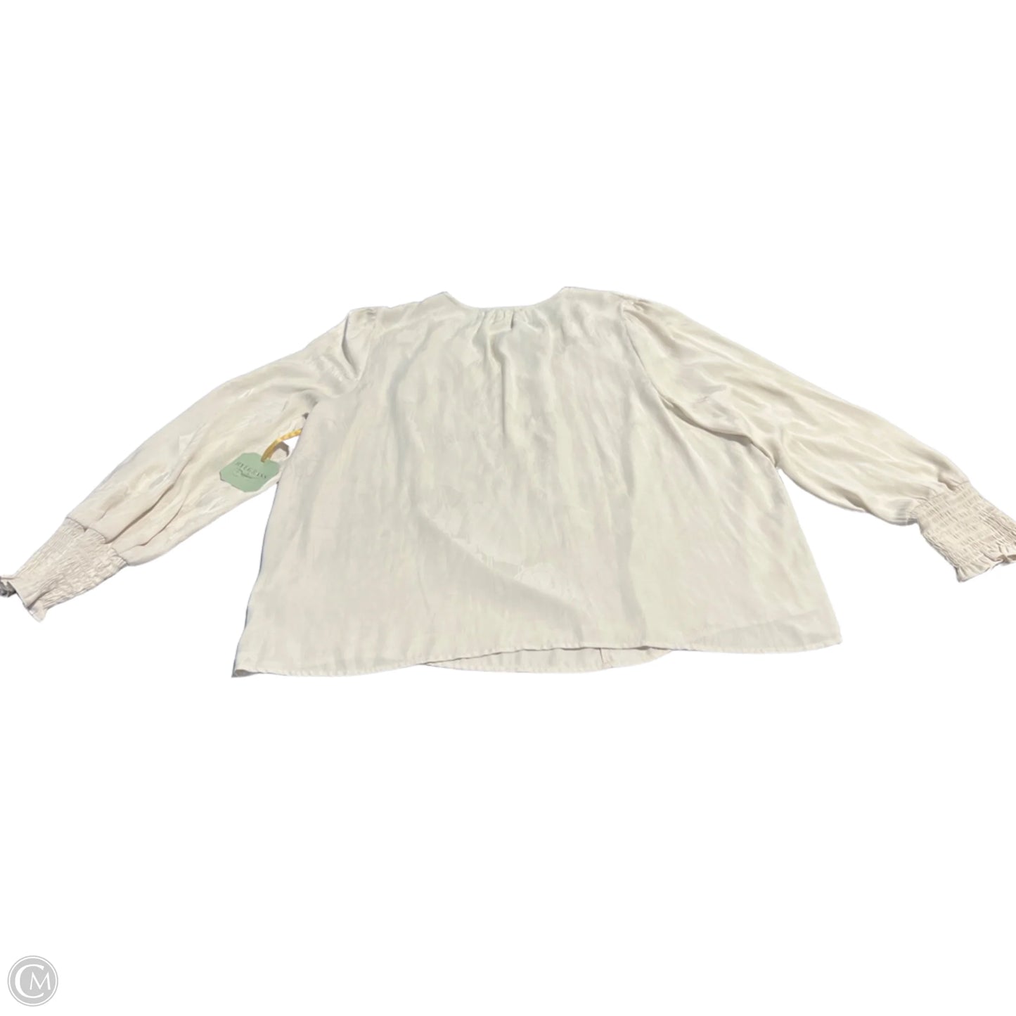 Blouse Long Sleeve By Cmc In Cream, Size: 1x