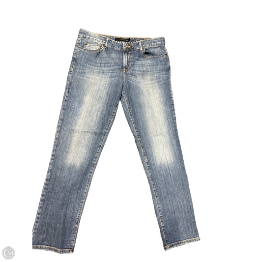 Jeans Straight By Calvin Klein In Blue Denim, Size: 12