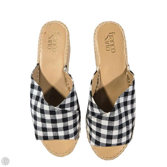 Sandals Heels Platform By Franco Sarto In Checkered Pattern, Size: 8