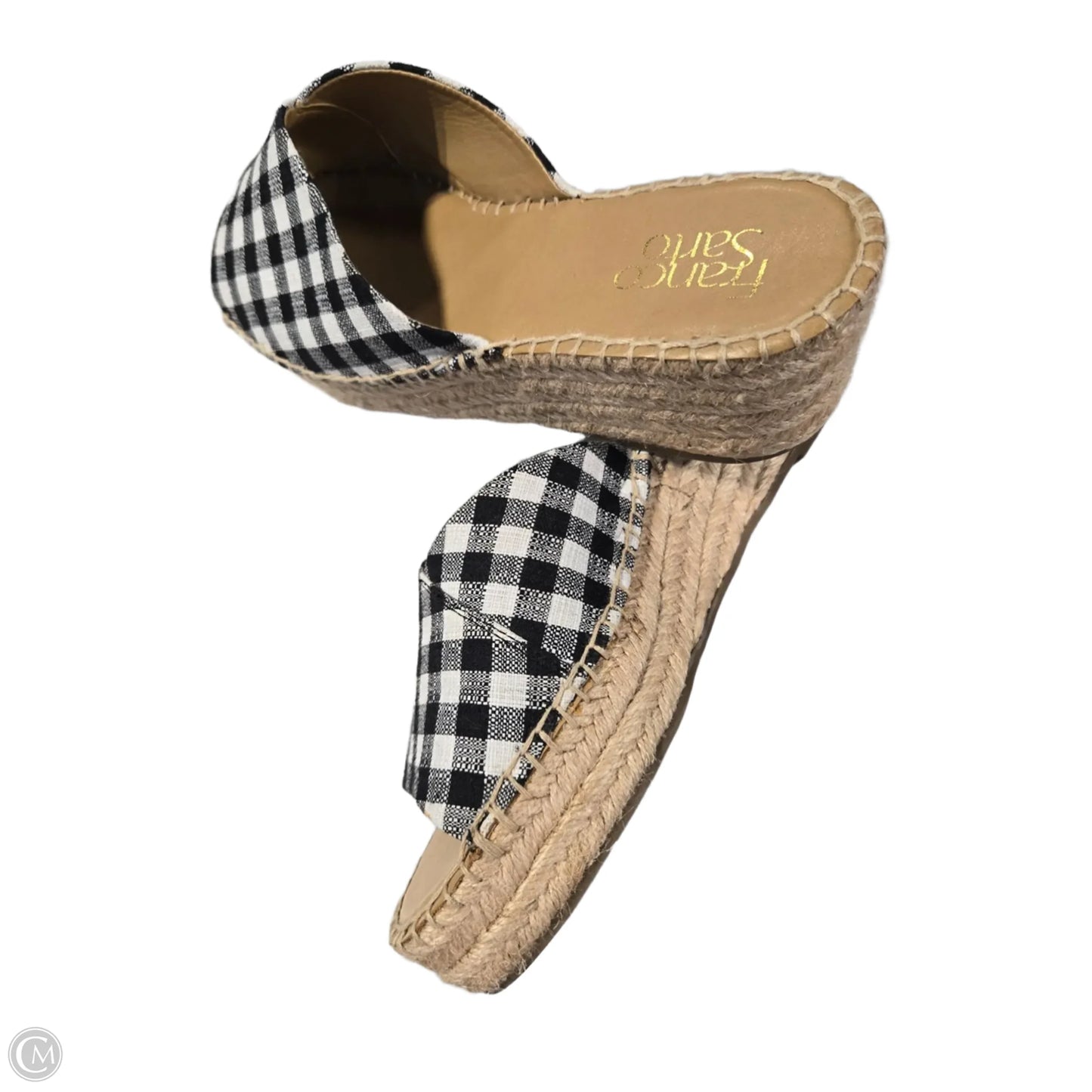 Sandals Heels Platform By Franco Sarto In Checkered Pattern, Size: 8