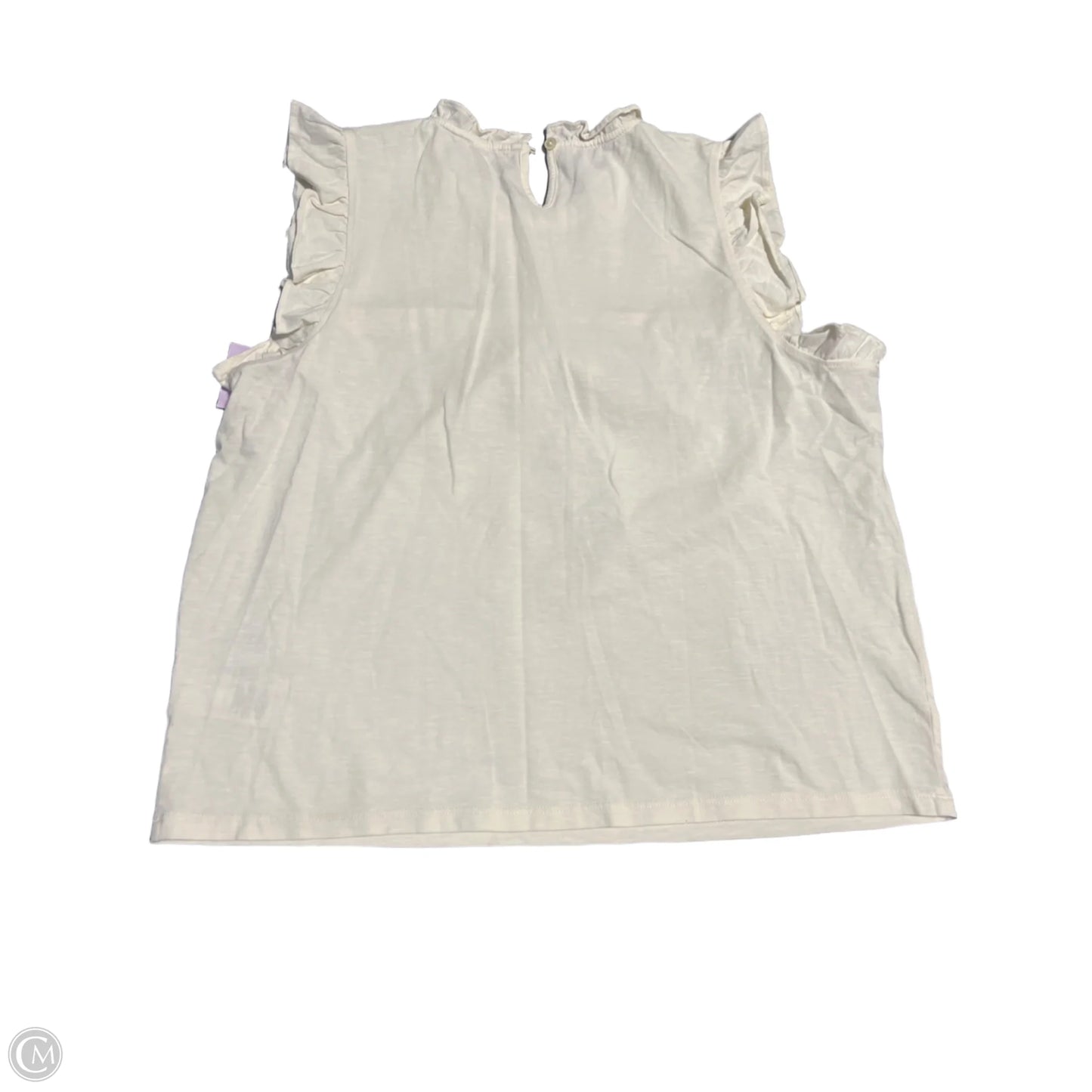 Top Sleeveless By J. Crew In Cream, Size: L
