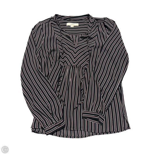 Top Long Sleeve By Loft In Black, Size: S