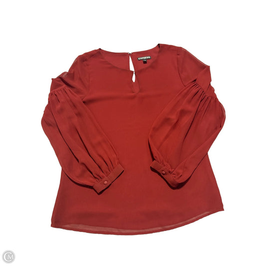 Top Long Sleeve By Express In Red, Size: S
