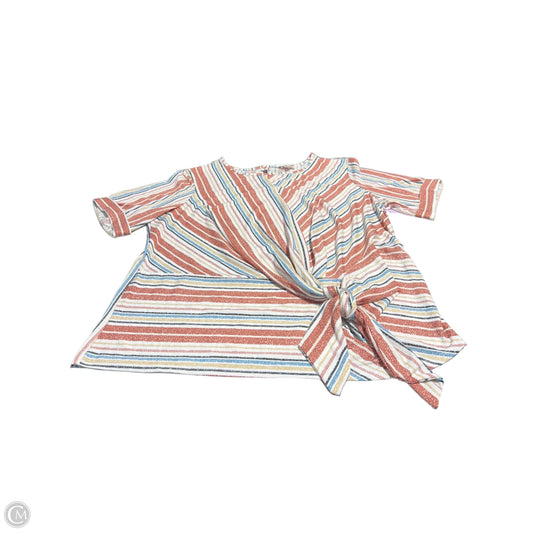 Top Short Sleeve By Perseption Concept In Multi-colored, Size: Xl