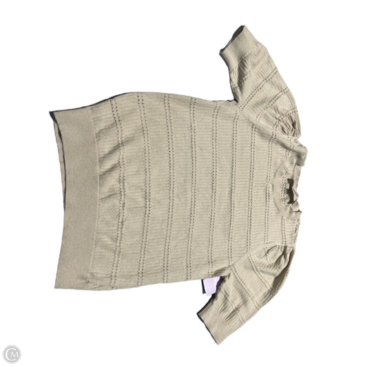 Top Short Sleeve By Loft In Cream, Size: Xs