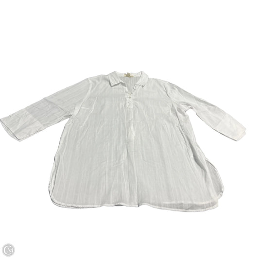Top 3/4 Sleeve By Cmc In White, Size: Xl