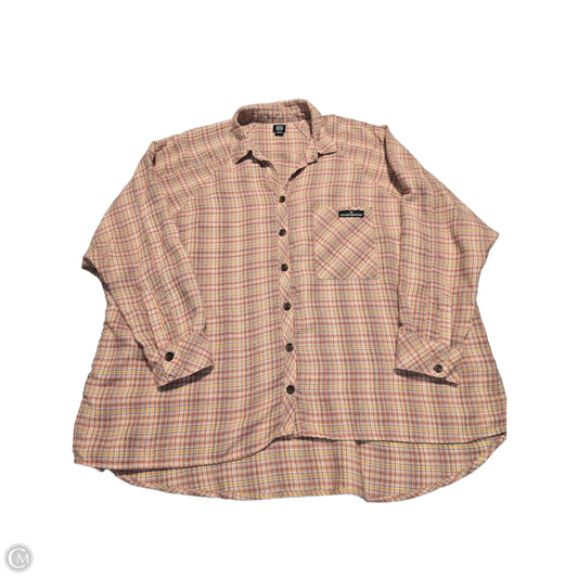 Top Long Sleeve By Bdg In Plaid Pattern, Size: S