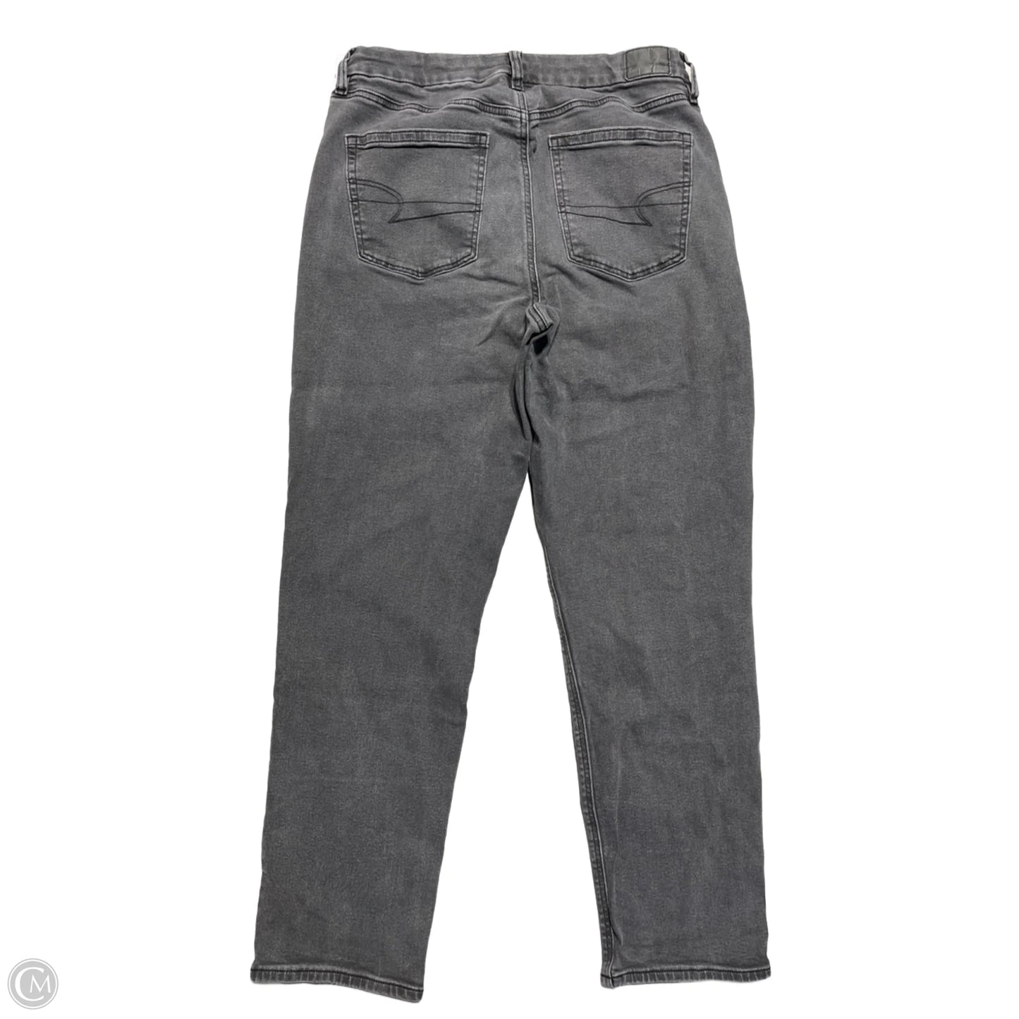 Jeans Straight By American Eagle In Black, Size: 12