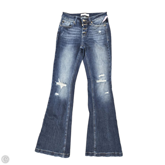 Jeans Flared By Kancan In Blue Denim, Size: 4