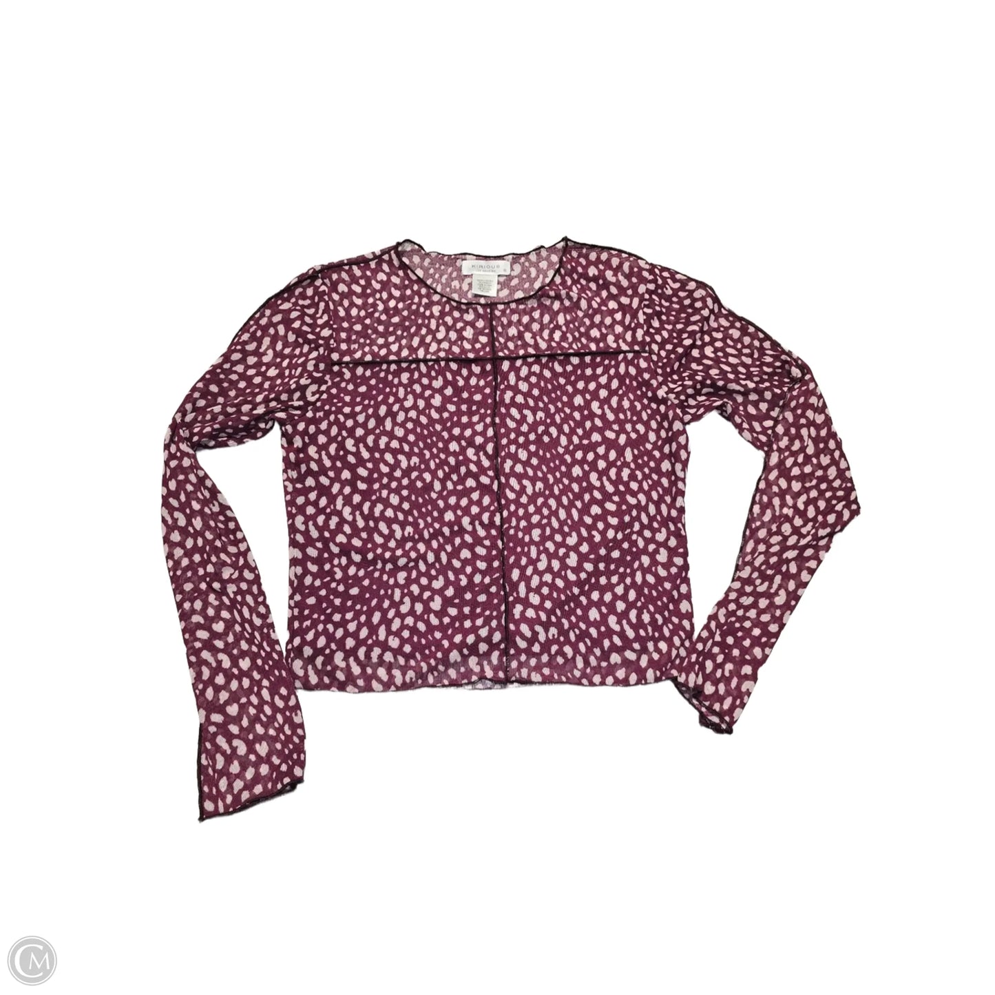 Top Long Sleeve By Cmc In Purple, Size: M
