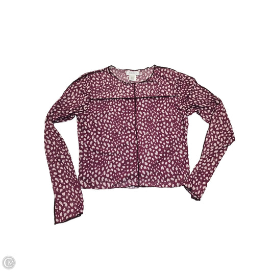 Top Long Sleeve By Cmc In Purple, Size: M