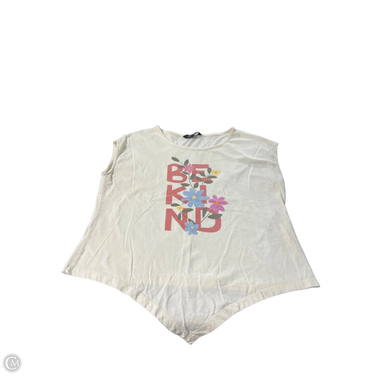 Top Short Sleeve Basic By Charlie B In Cream, Size: M
