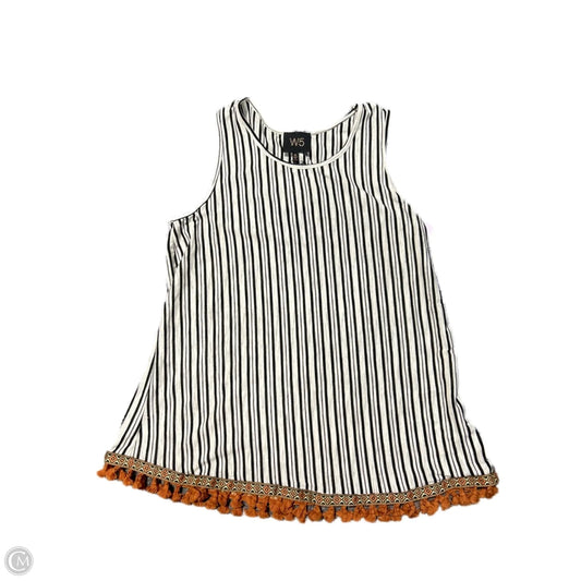 Top Sleeveless By W5 In Striped Pattern, Size: M