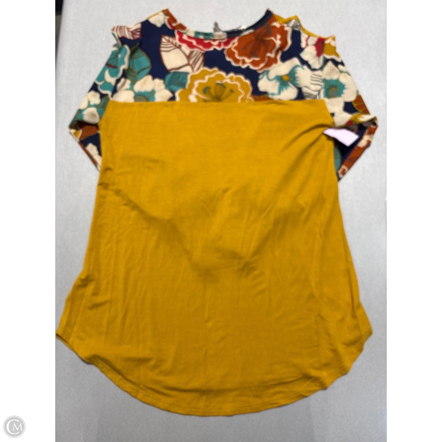 Top Long Sleeve By Cmc In Yellow, Size: M