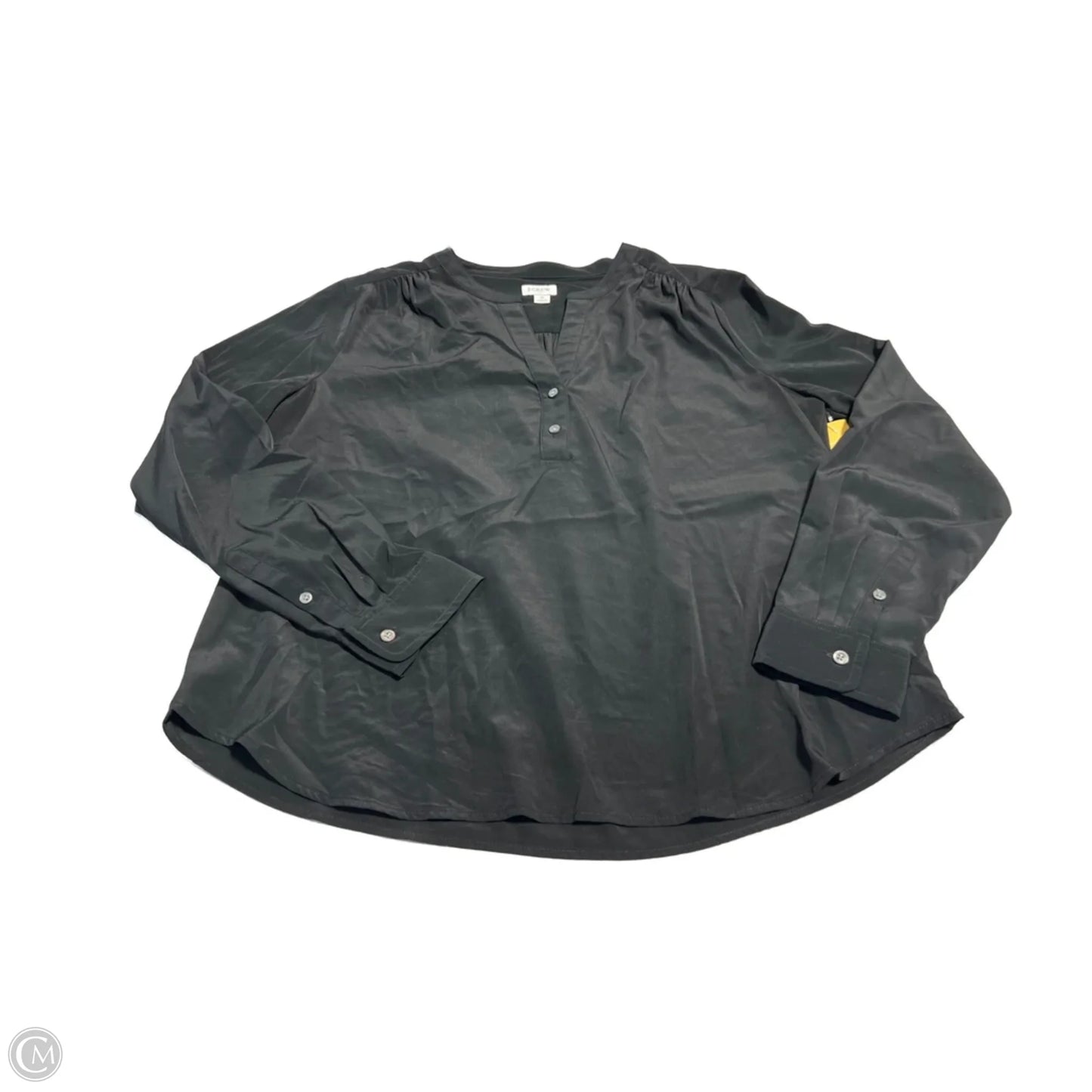 Blouse 3/4 Sleeve By J. Crew In Black, Size: M