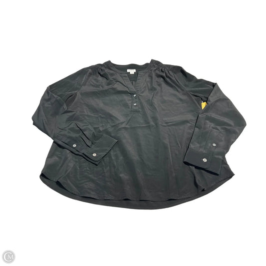Blouse 3/4 Sleeve By J. Crew In Black, Size: M