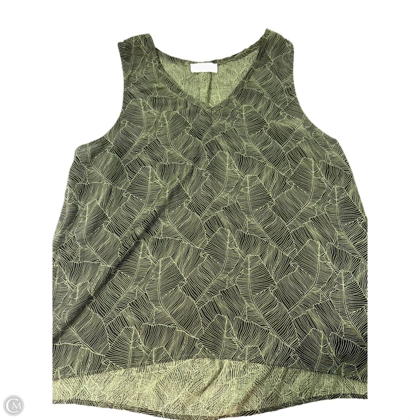 Top Sleeveless By Braeve In Green, Size: Xl