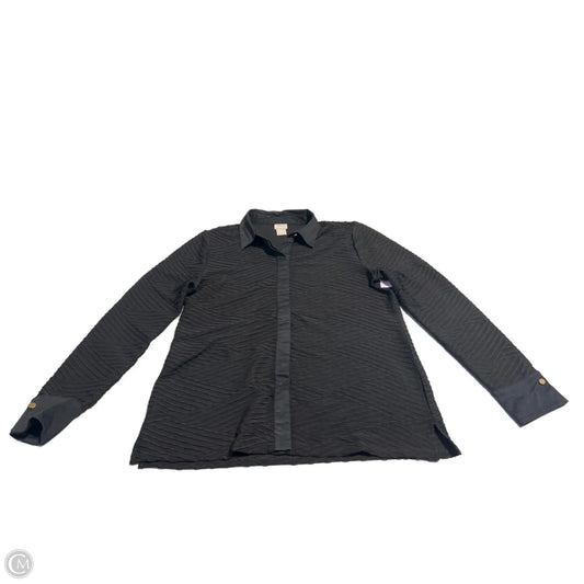 Top Long Sleeve By Chicos In Black, Size: S