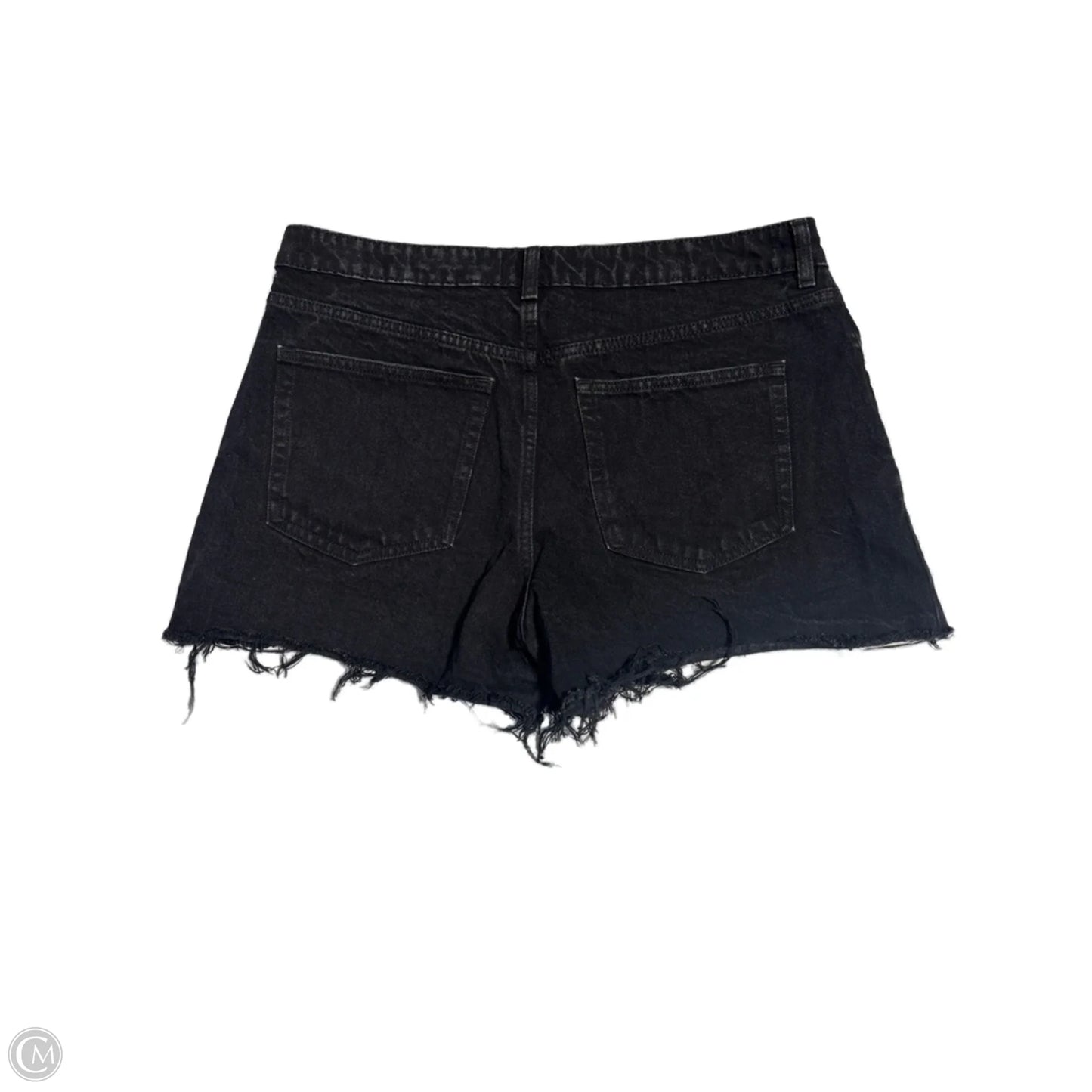 Shorts By H&m In Black Denim, Size: 14