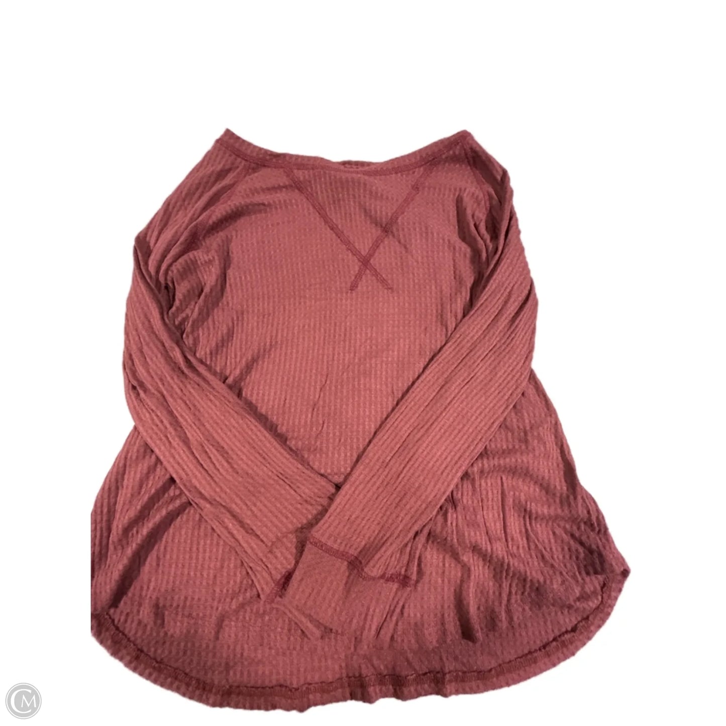 Top Long Sleeve Basic By 7th Ray In Maroon, Size: L