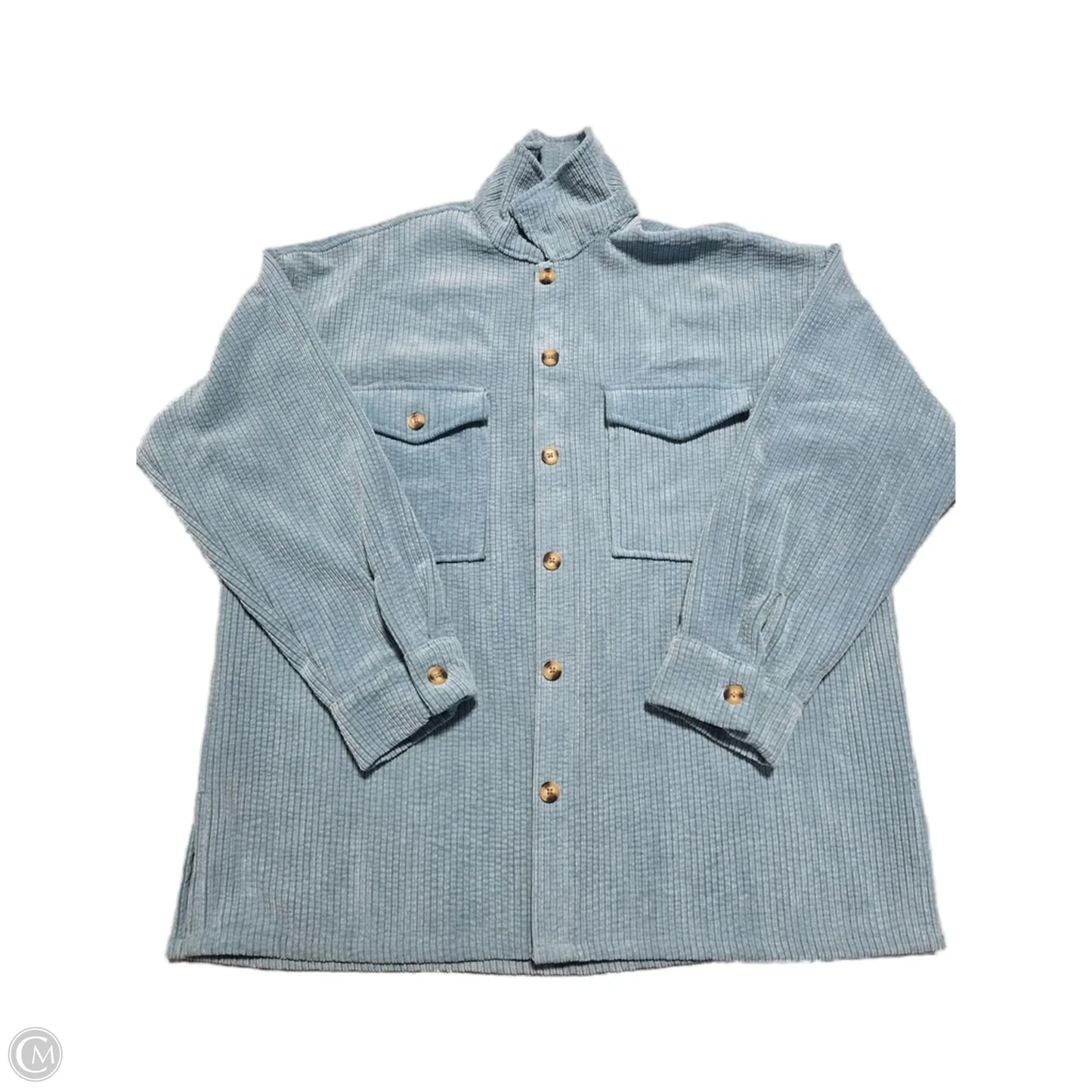 Top Long Sleeve By Forever 21 In Blue, Size: M