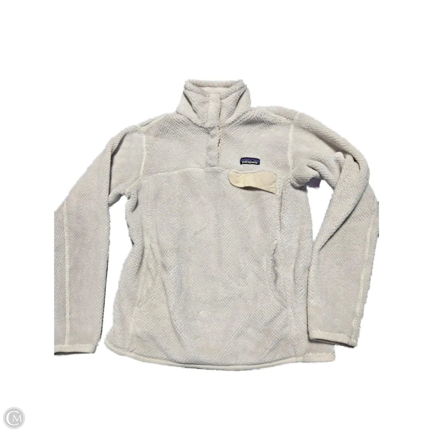 Sweatshirt Collar By Patagonia In Cream, Size: M