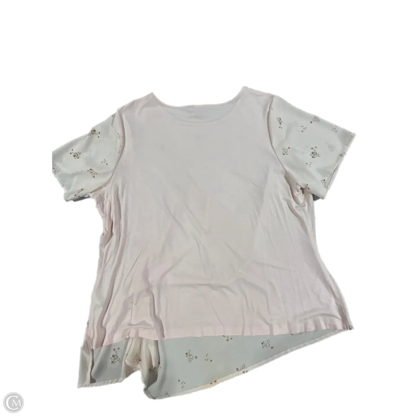 Blouse Short Sleeve By Vince Camuto In Pink, Size: 1x