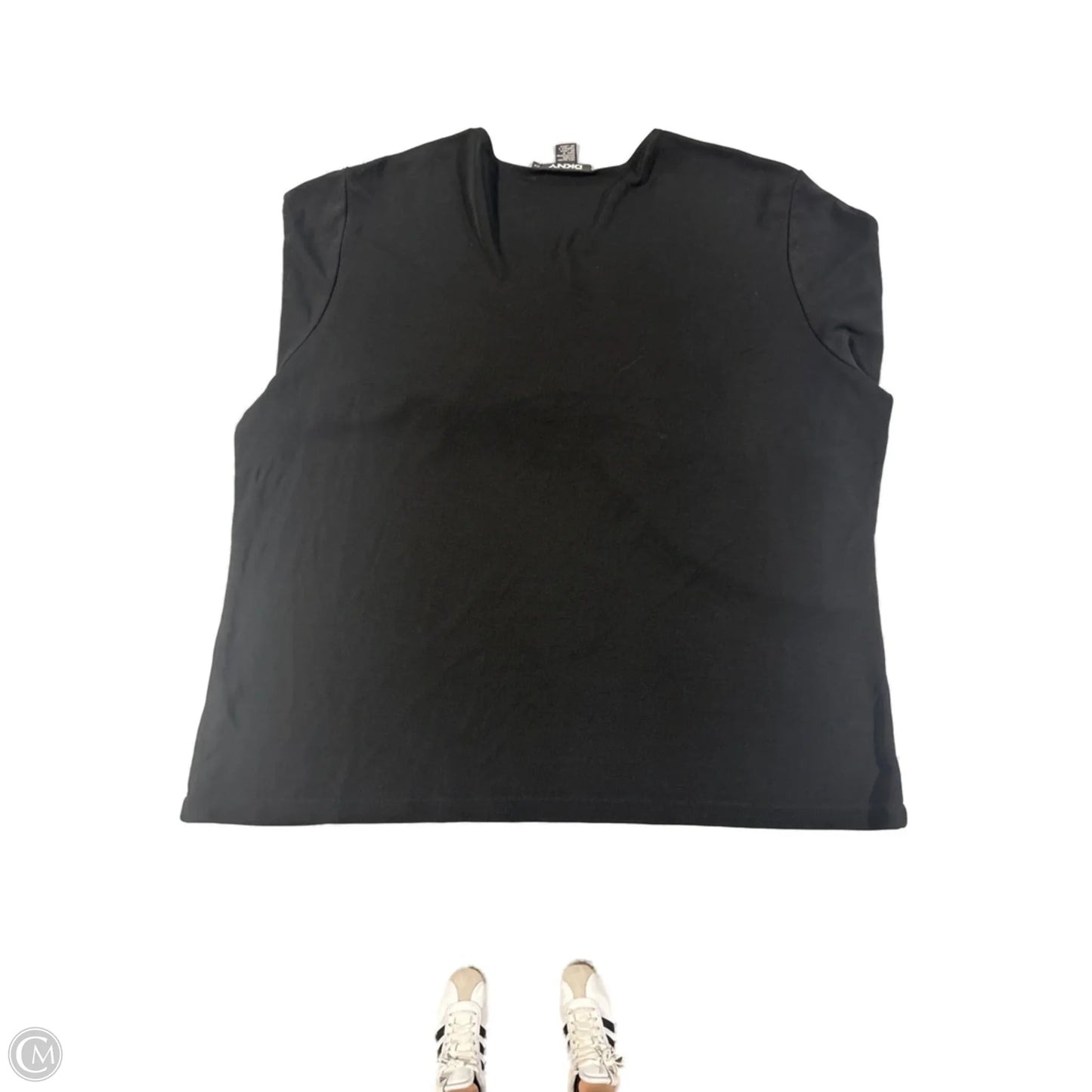 Top 3/4 Sleeve By Dkny In Black, Size: 2x