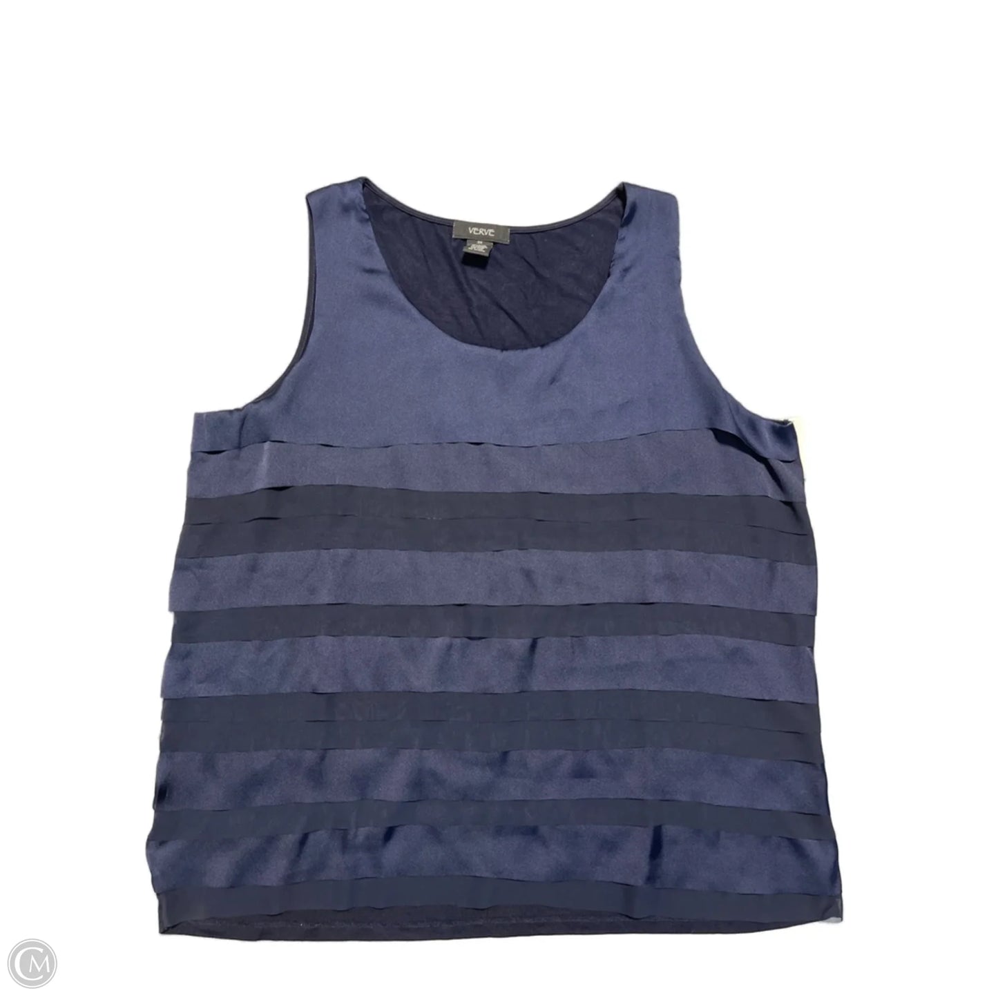 Top Sleeveless By Verve In Navy, Size: 3x
