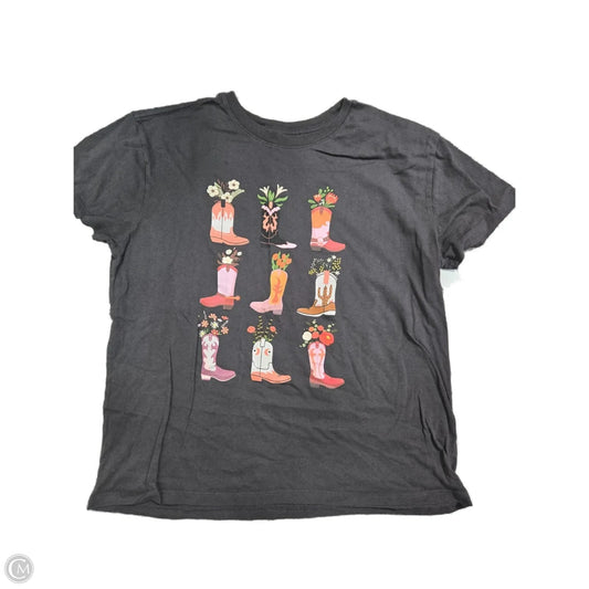 Top Short Sleeve Basic By Cmf In Grey, Size: Xl