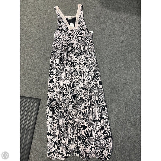 Dress Casual Maxi By Free People In Black & Pink, Size: L