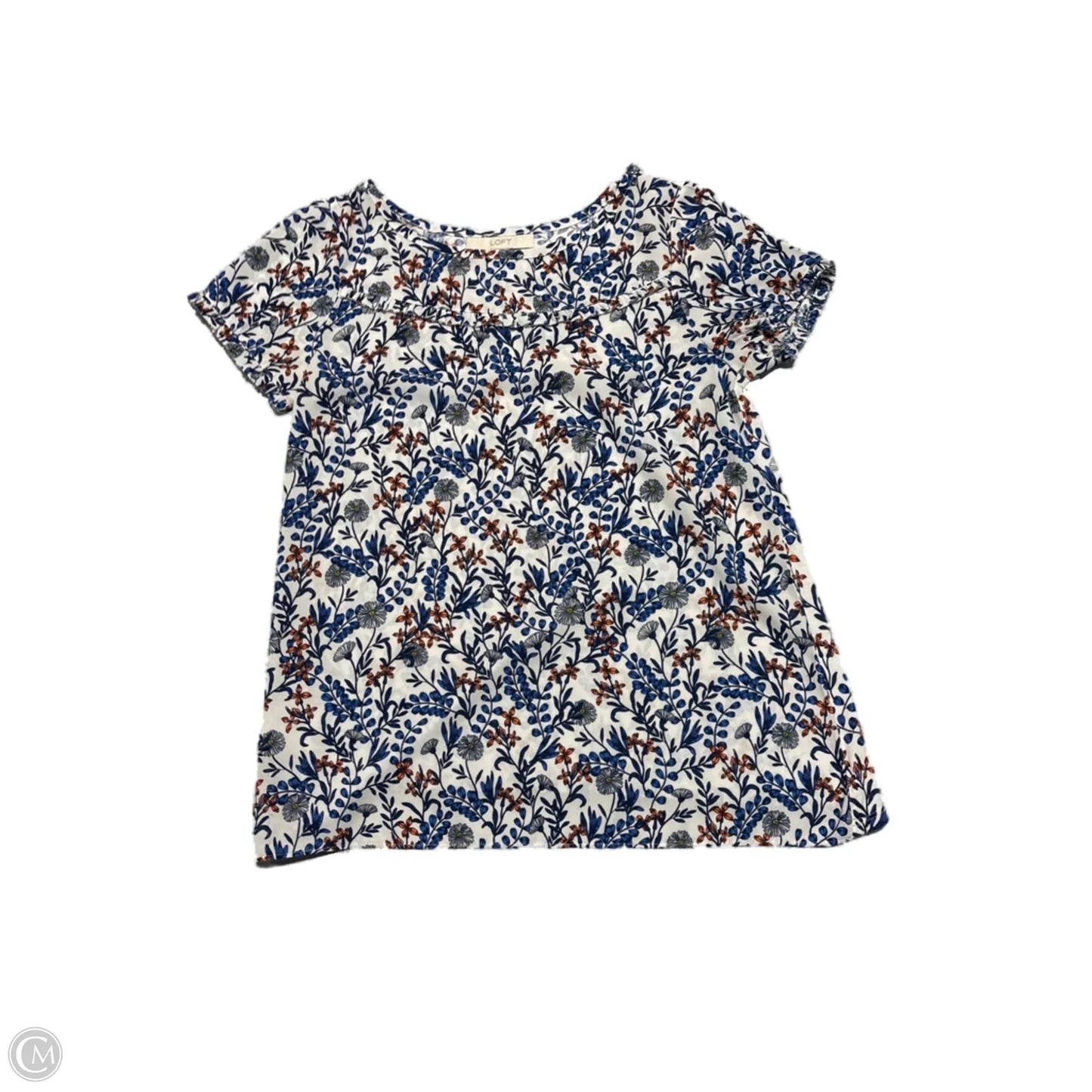 Top Short Sleeve By Loft In Floral Print, Size: Xs
