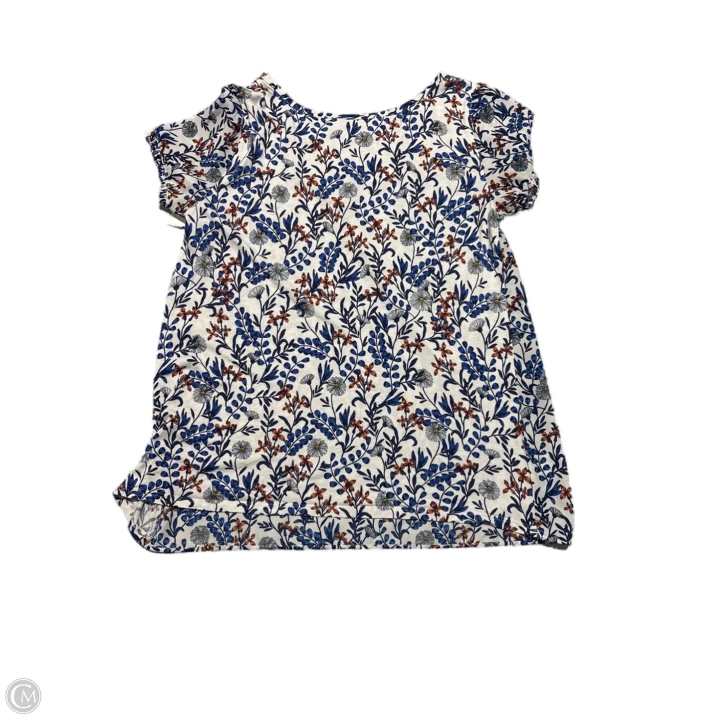Top Short Sleeve By Loft In Floral Print, Size: Xs