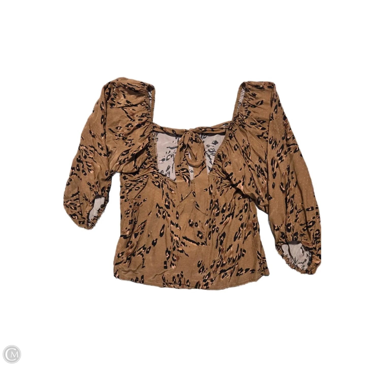 Top 3/4 Sleeve By Cma In Animal Print, Size: M