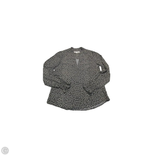 Top Long Sleeve By Cmc In Black & White, Size: L