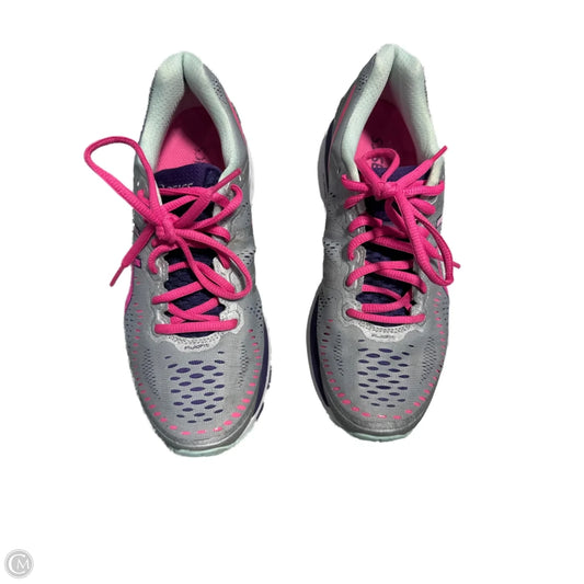 Shoes Athletic By Asics In Grey & Pink, Size: 8