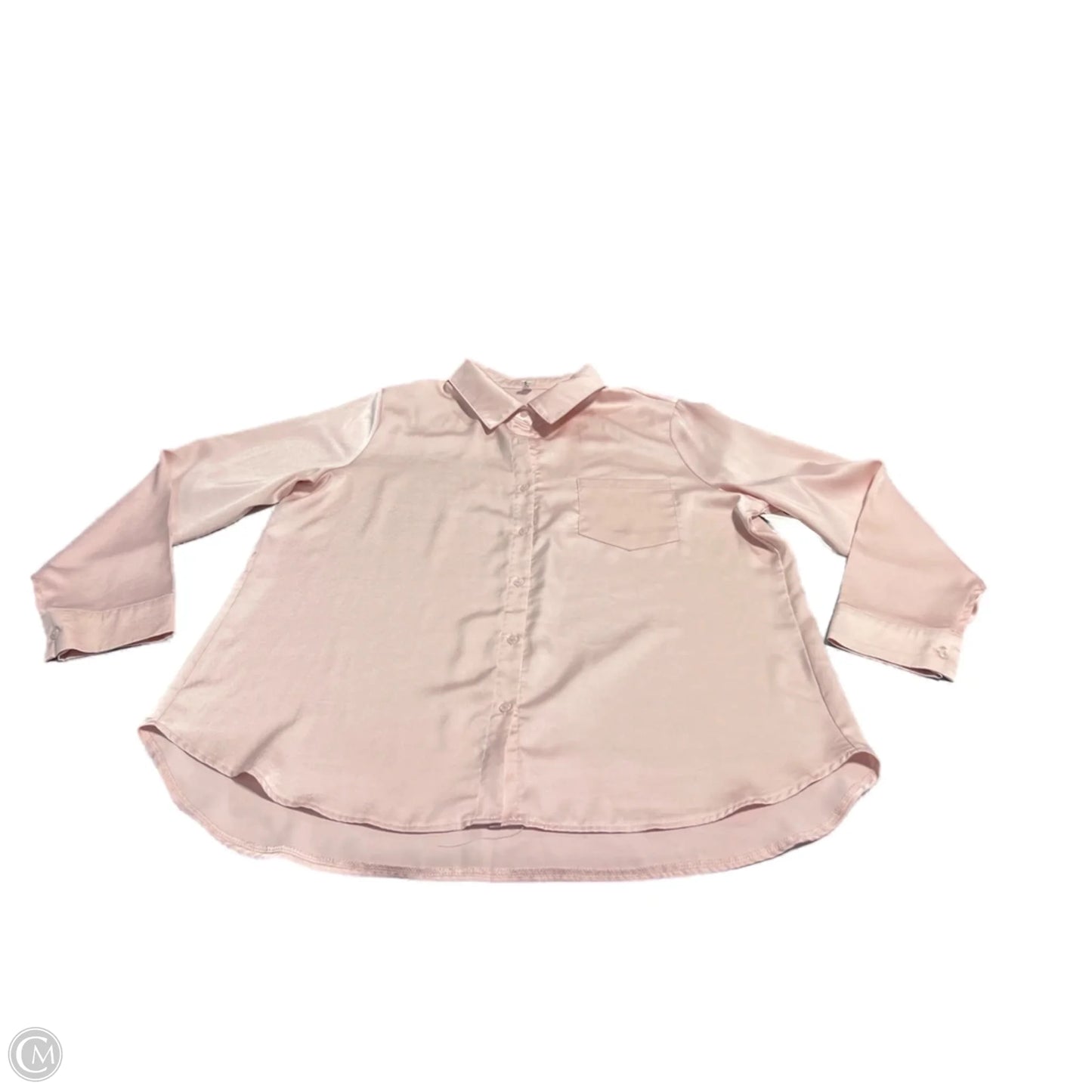 Top Long Sleeve By Cme In Pink, Size: Xl