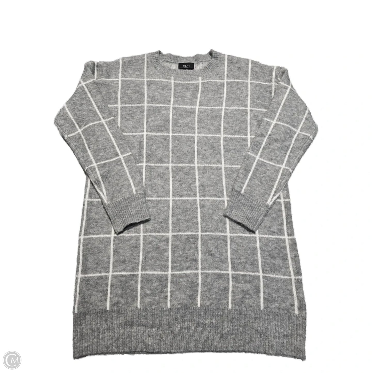 Top Long Sleeve By Vici In Grey, Size: L
