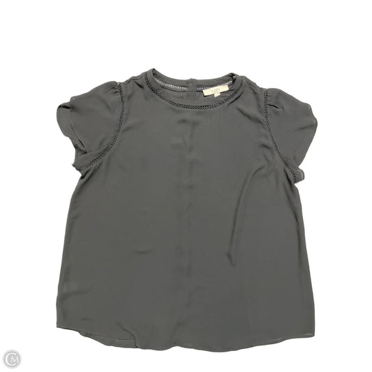 Top Short Sleeve By Loft In Black, Size: Xl
