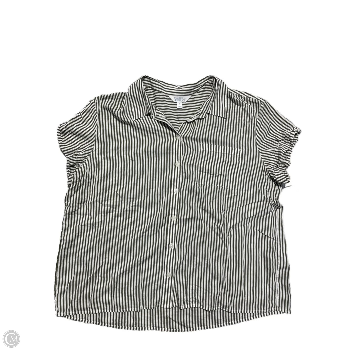 Top Short Sleeve By Market & Spruce In Striped Pattern, Size: Xl