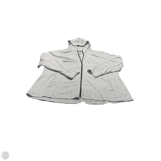 Athletic Top Long Sleeve Hoodie By Tek Gear In Grey, Size: 3x