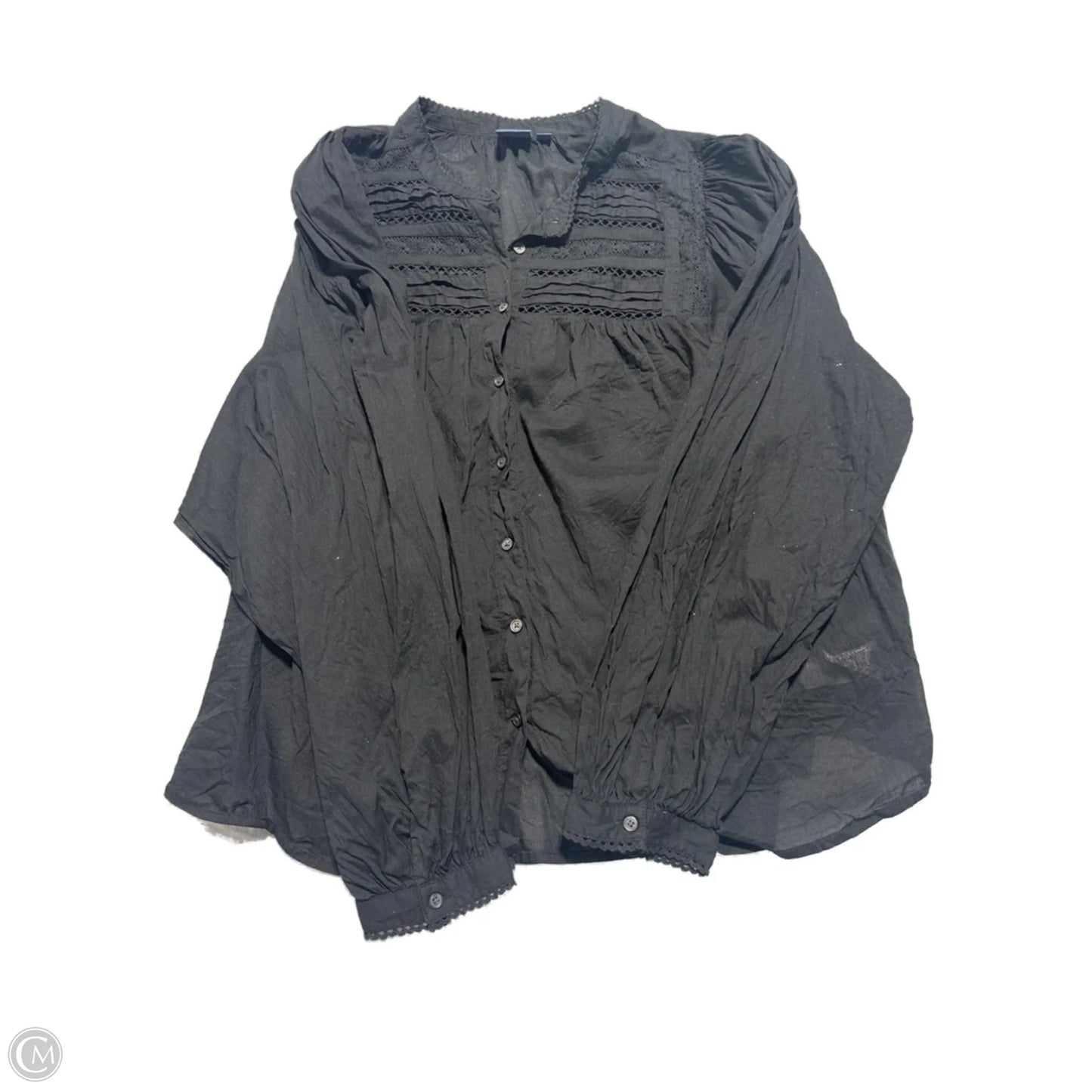 Top Long Sleeve By Gap In Black, Size: Xl