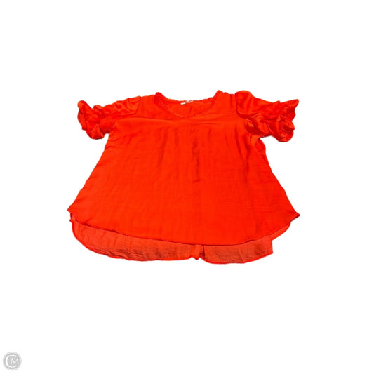 Top Short Sleeve By Cotton Bleu In Orange, Size: L