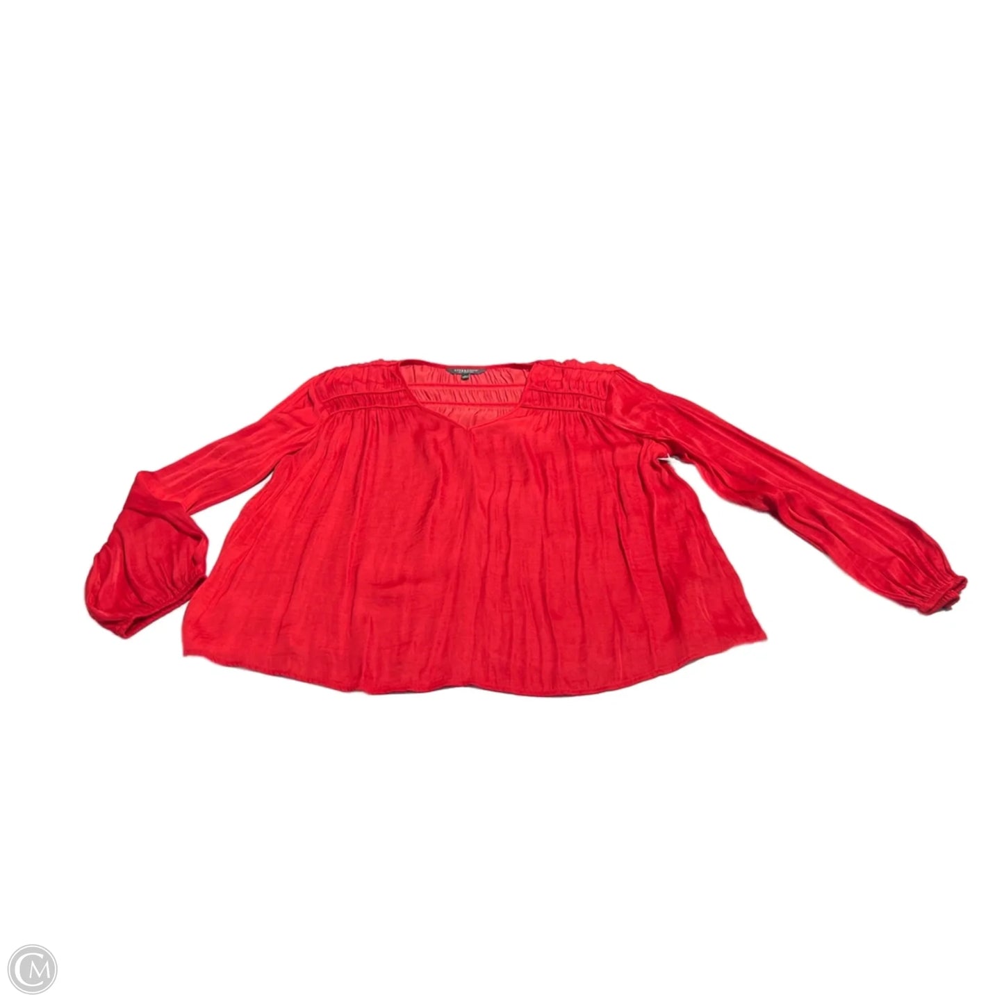 Top Long Sleeve Basic By Liverpool In Red, Size: L